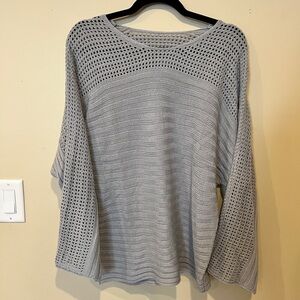 Lightweight Gray Sweater- Flare Sleeves- Size Medium